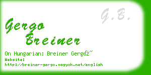 gergo breiner business card